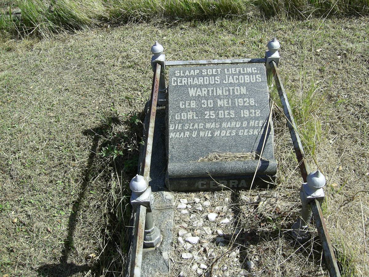 WARTINGTON Gerhardus Jacobus 1928-1938