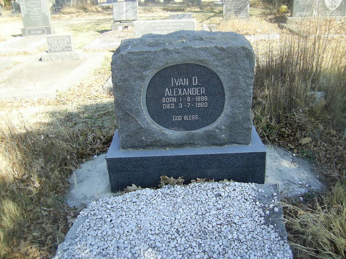 ALEXANDER Ivan D. 1899-1960