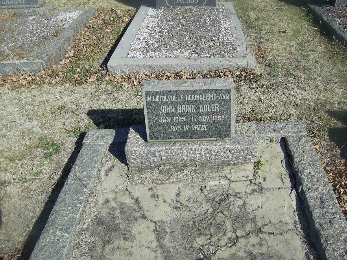 ADLER John Brink 1929-1959