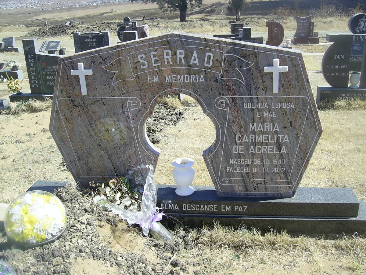 AGRELA Maria Carmelita, de 1940-2002