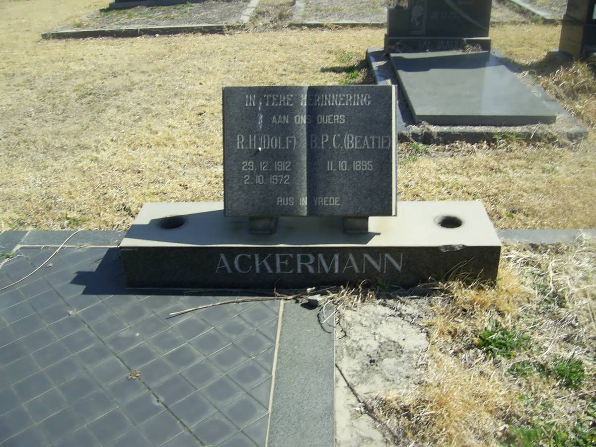 ACKERMANN R.H. 1912-1972 &amp; B.P.C. 1895-