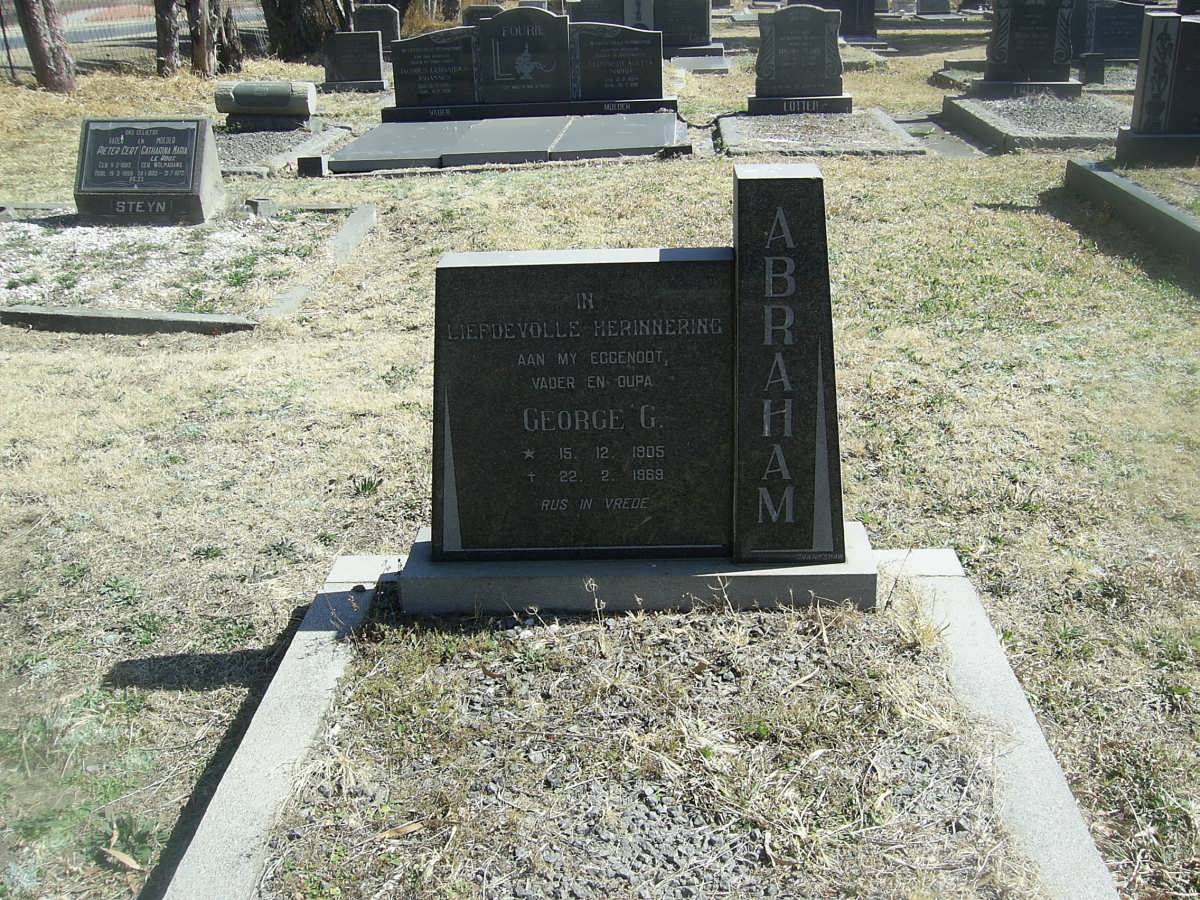 ABRAHAM George G. 1905-1969