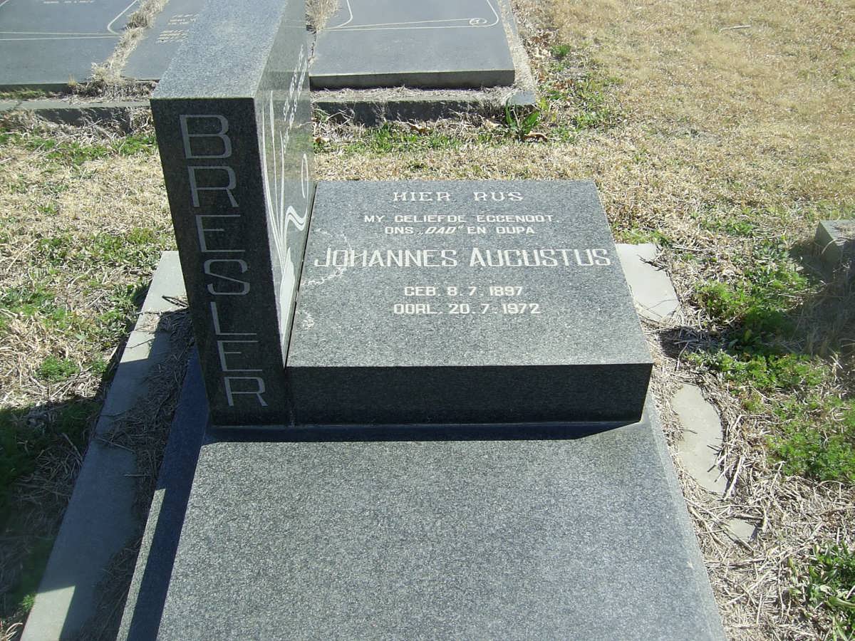 BRESLER Johannes Augustus 1897-1972