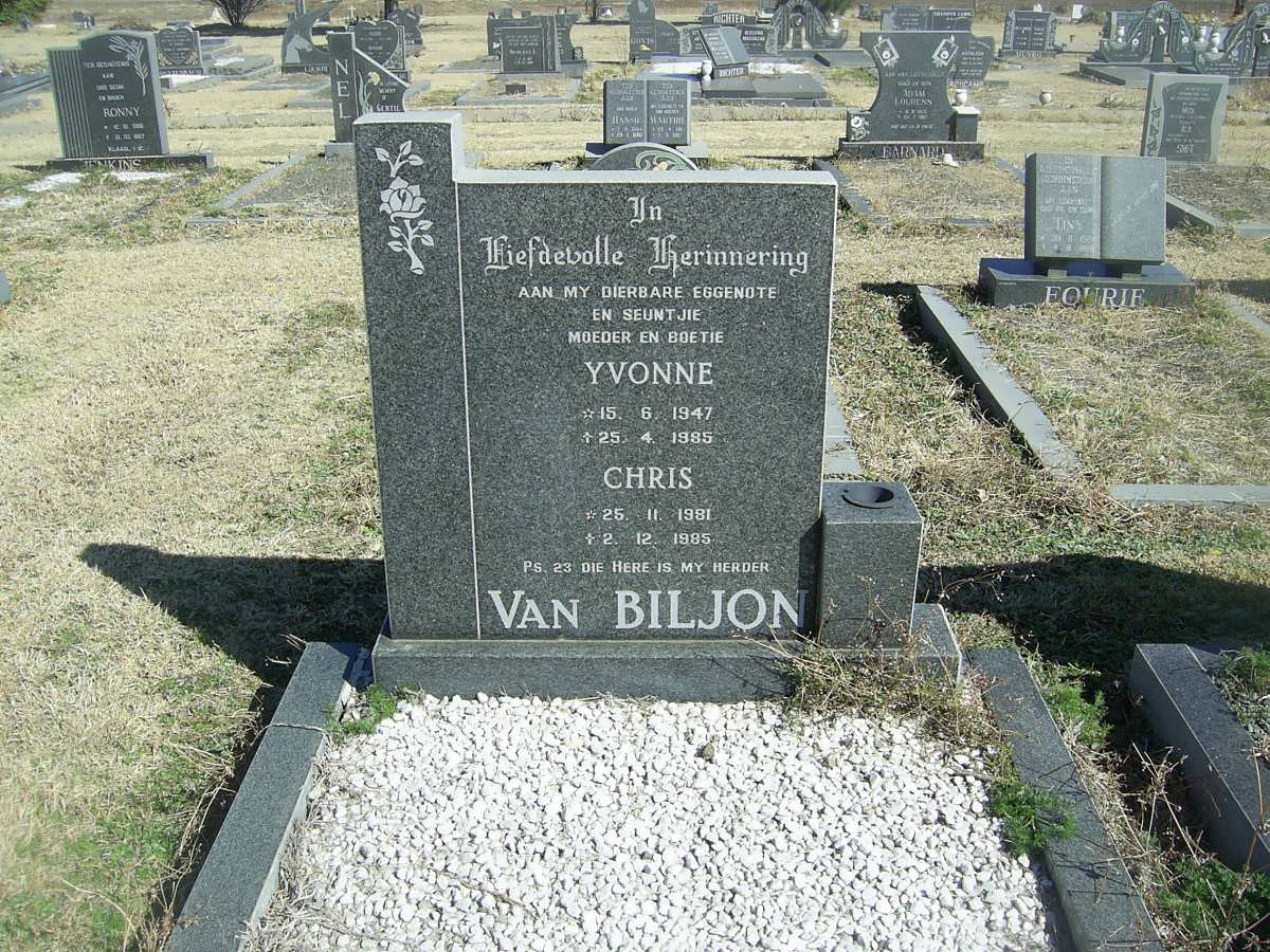 BILJON Yvonne, van 1947-1985 :: VAN BILJON Chris 1981-1985