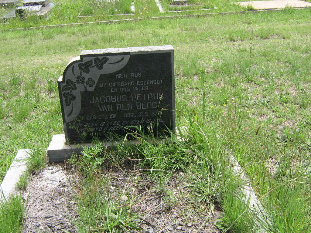 BERG Jacobus Petrus, van den 1911-1973