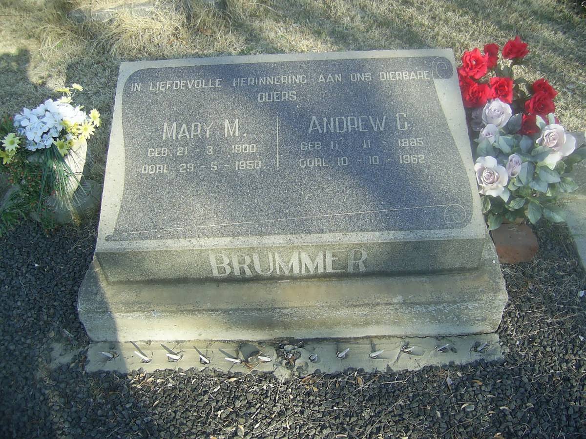 BRUMMER Andrew C. 1885-1962 &amp; Mary M. 1900-1950