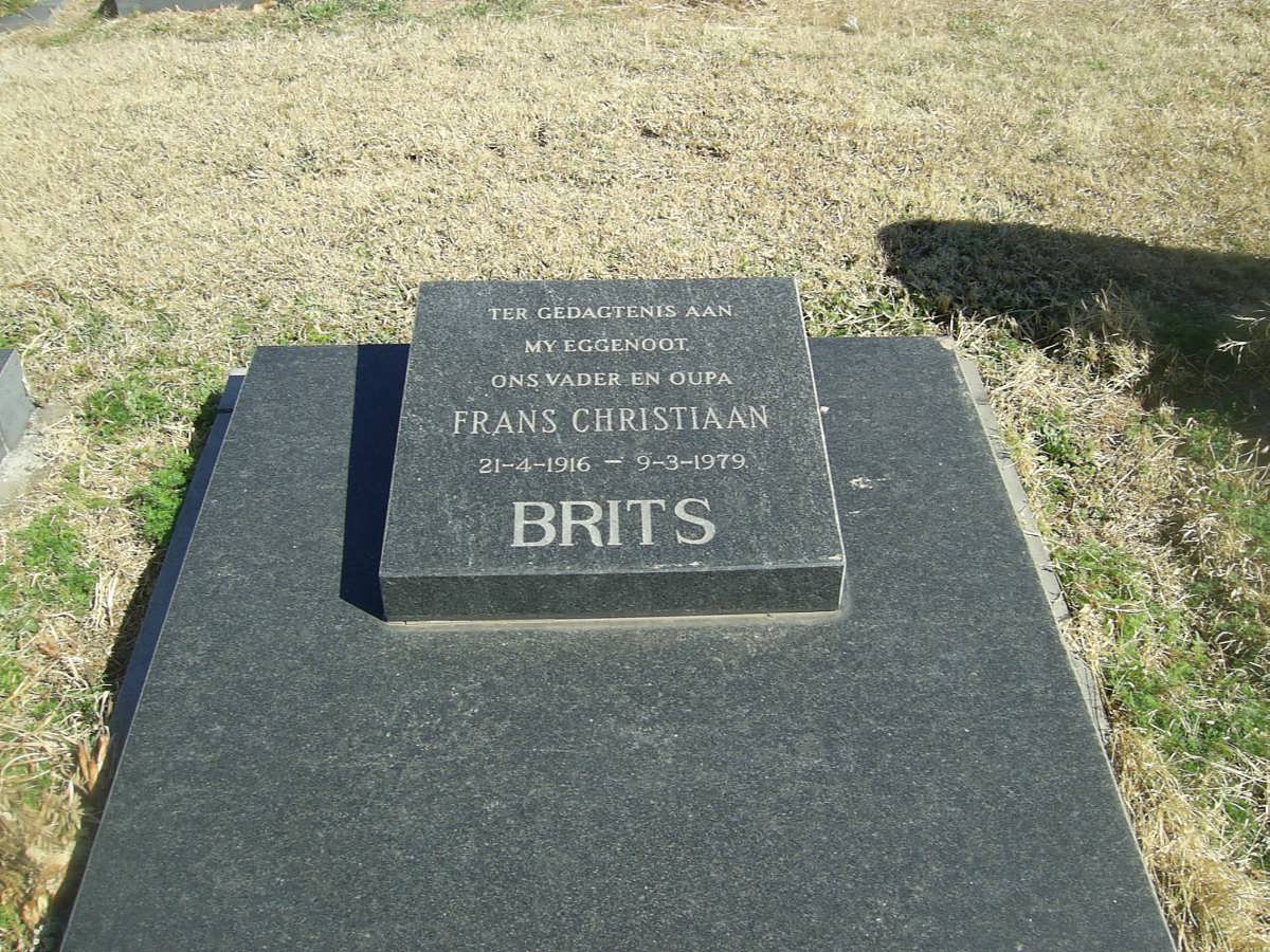 BRITS Frans Christiaan 1916-1979
