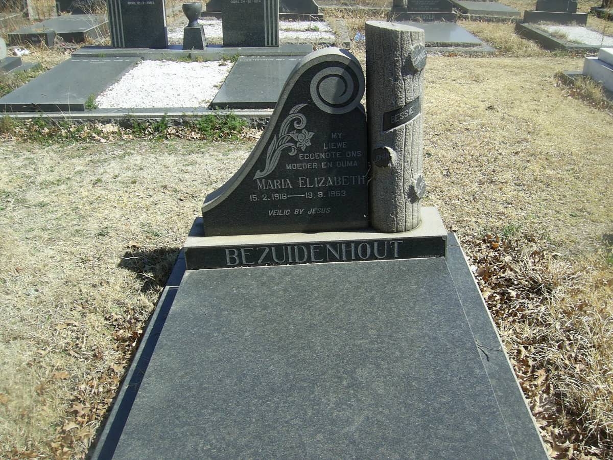 BEZUIDENHOUT Maria Elizabeth 1916-1963