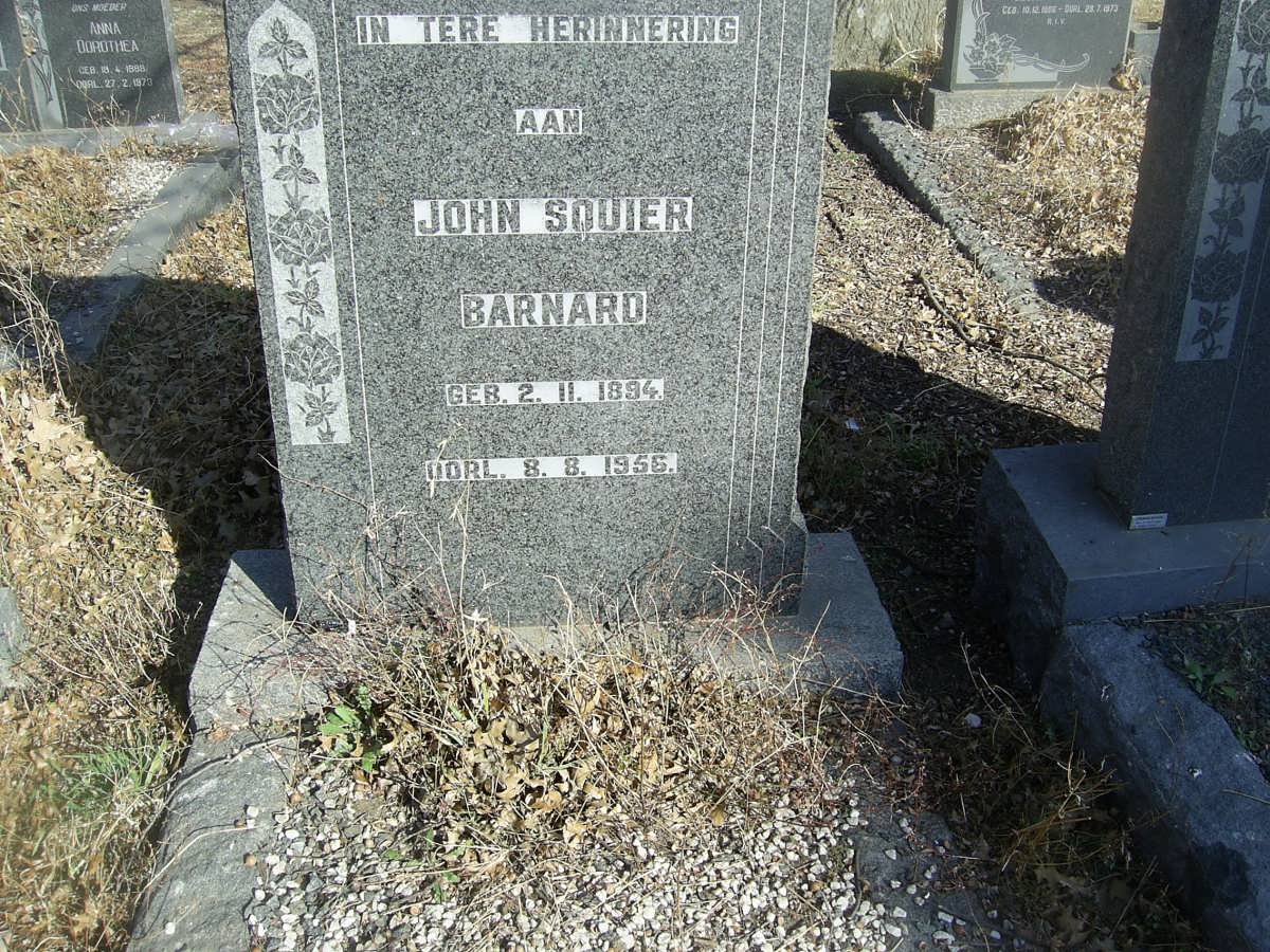 BARNARD John Squier 1894-1956