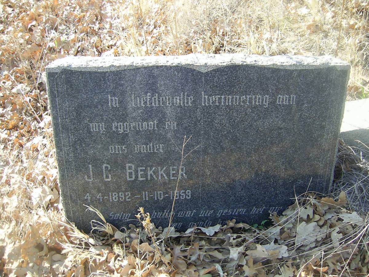 BEKKER J.C. 1892-1959