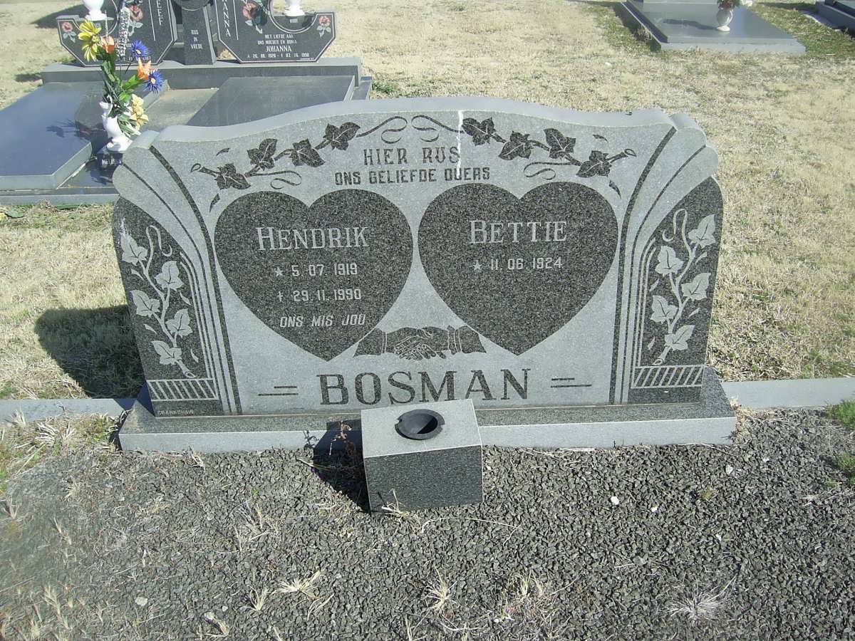 BOSMAN Hendrik 1919-1990 &amp; Bettie 1924-