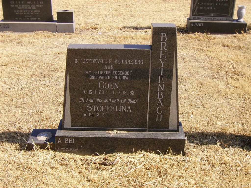 BREYTENBACH Coen 1929-1993 &amp; Stoffelina 1931-