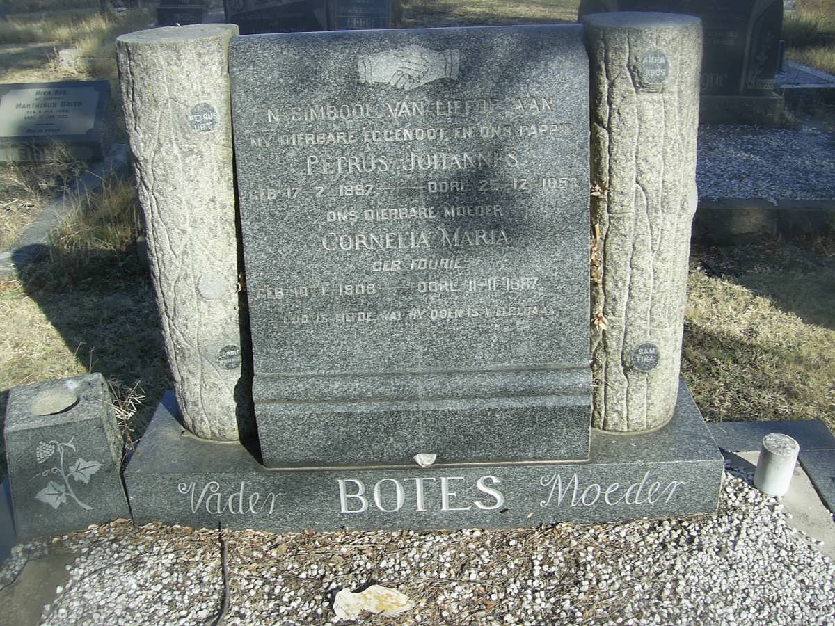 BOTES Petrus Johannes 1897-1952 &amp; Cornelia Maria FOURIE 1908-1987