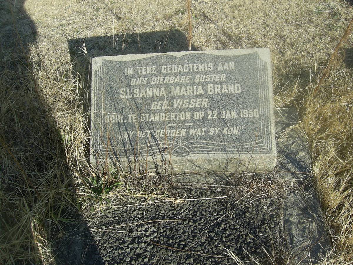 BRAND Susanna Maria nee VISSER -1950