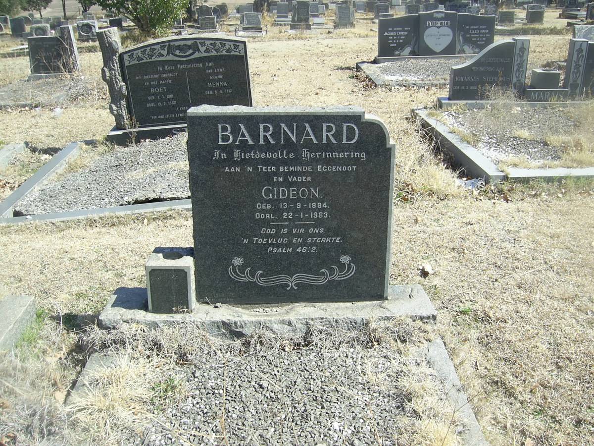 BARNARD Gideon 1884-1963