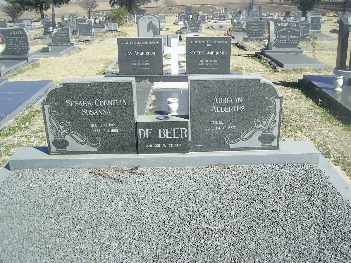 BEER Adriaan Albertus, de 1915-1990 &amp; Susara Cornelia Susanna 1912-1983