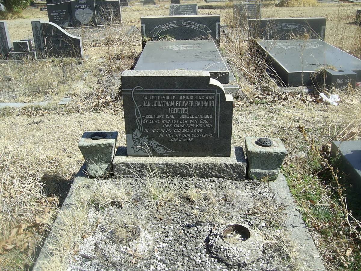 BARNARD Jan Jonathan Bouwer 1942-1963
