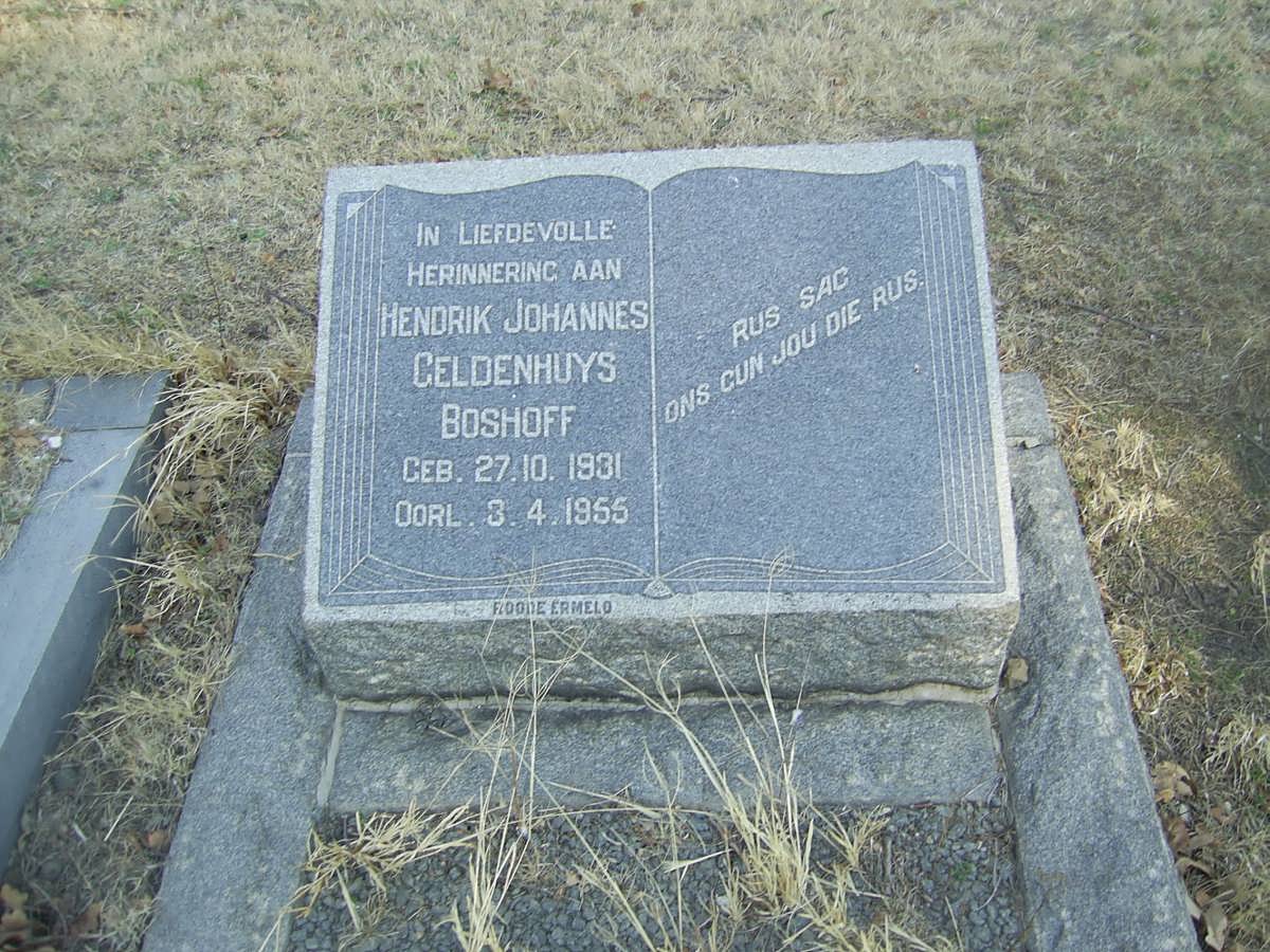 BOSHOFF Hendrik Johannes Geldenhuys 1931-1955