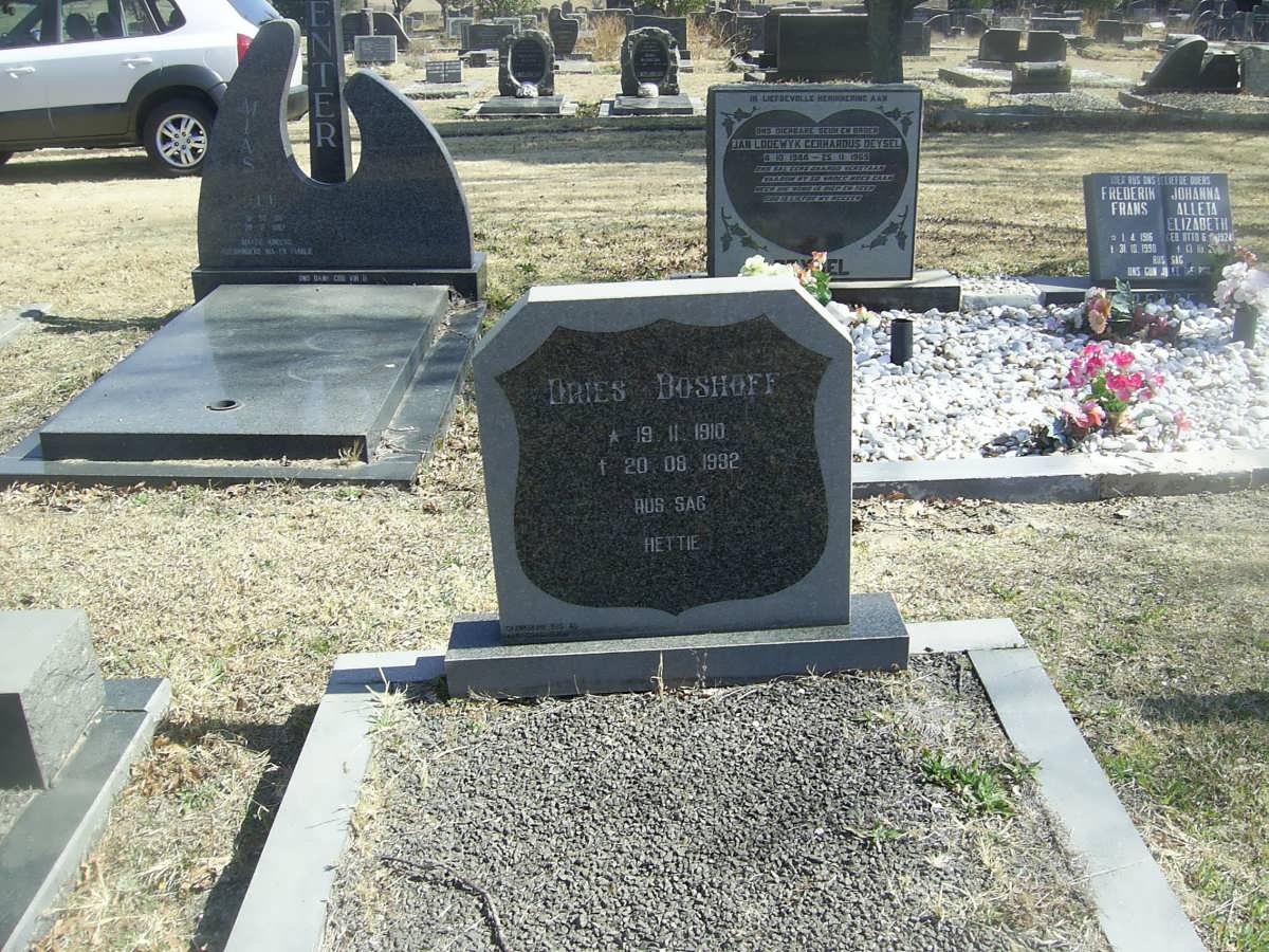 BOSHOFF Dries 1910-1992