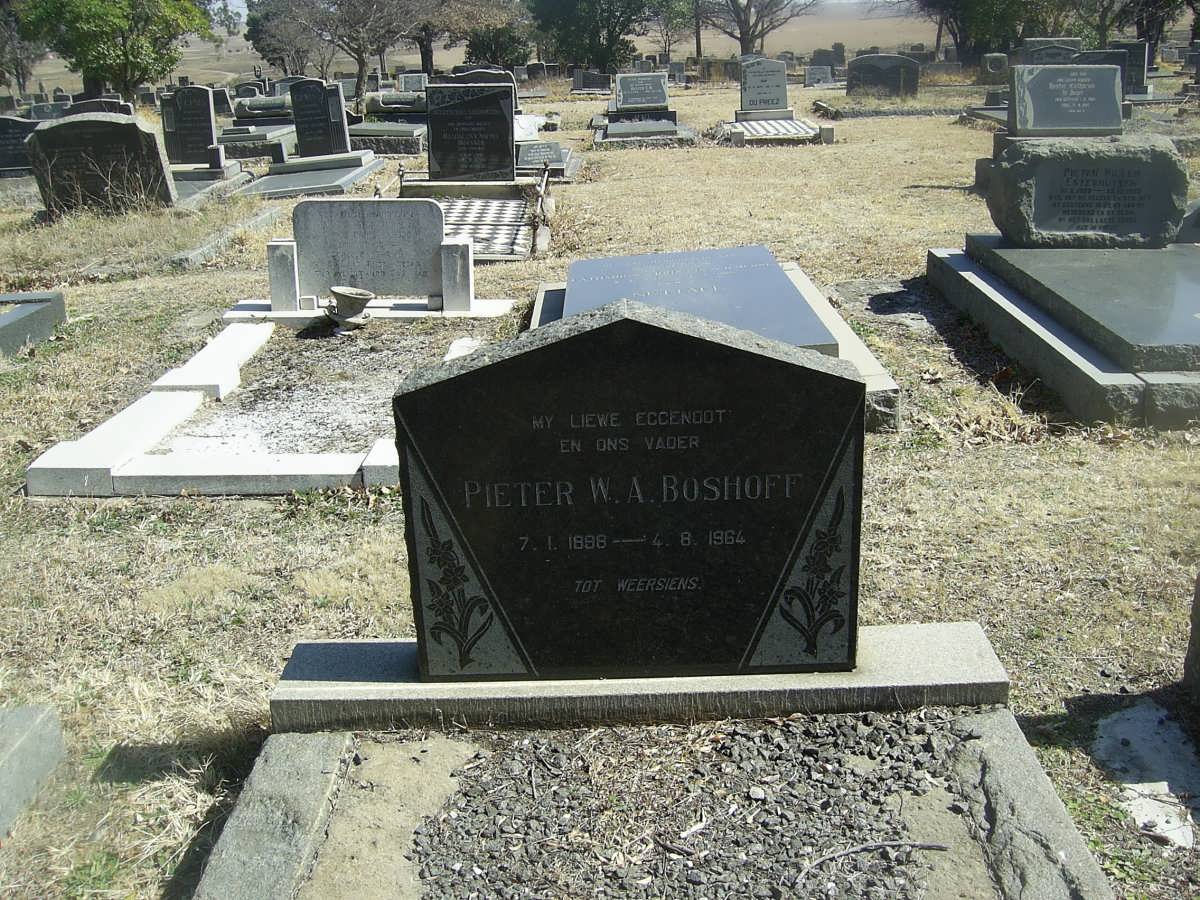 BOSHOFF Pieter W.A. 18??-1964