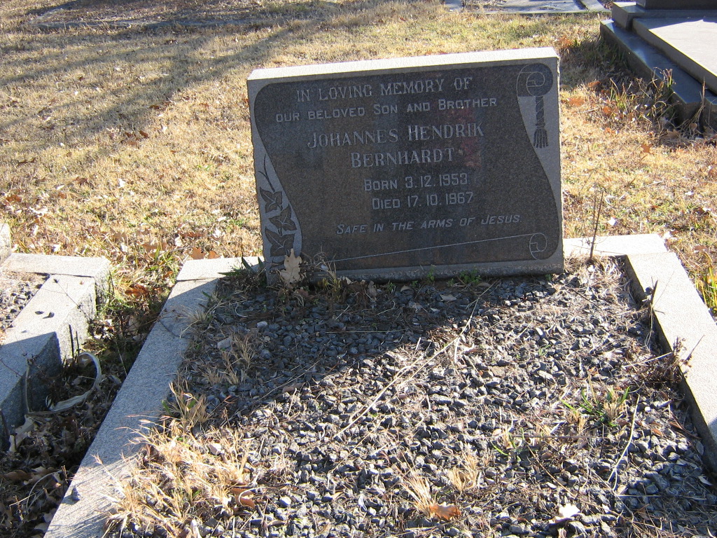 BERNHARDT Johannes Hendrik 1953-1967