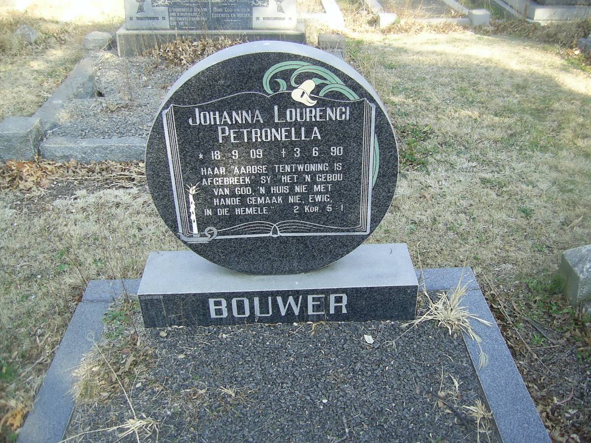 BOUWER Johanna Lourenci Petronella 1909-1990