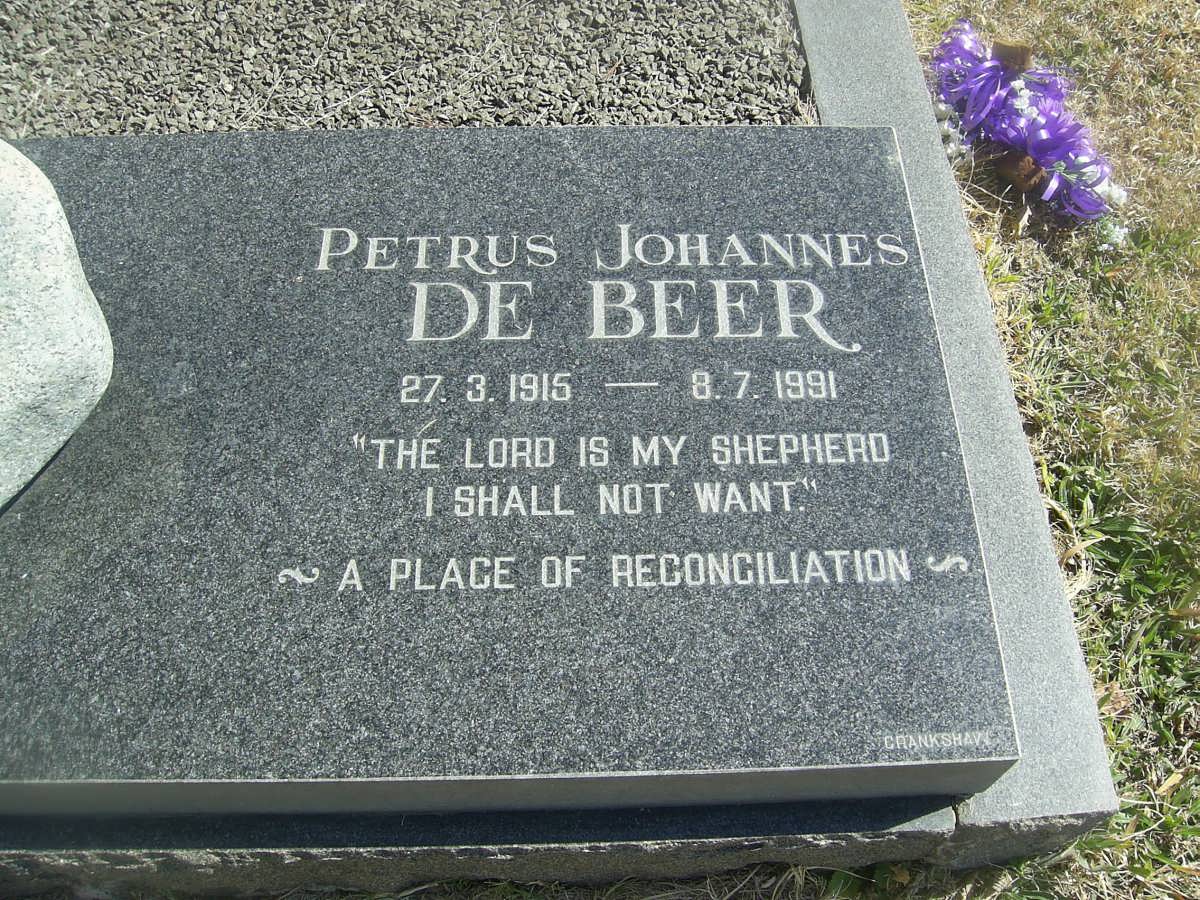 BEER Petrus Johannes, de 1915-1991