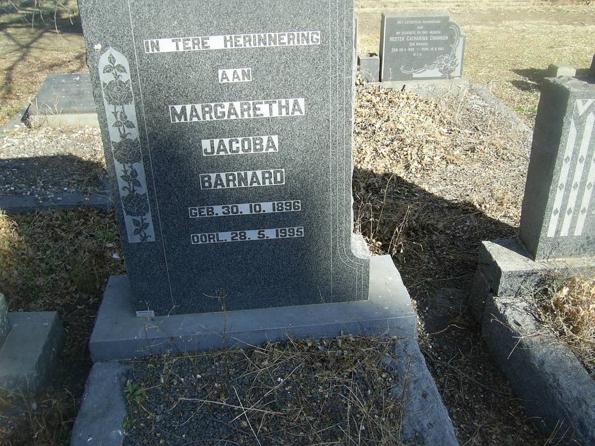 BARNARD Margaretha Jacoba 1896-1995