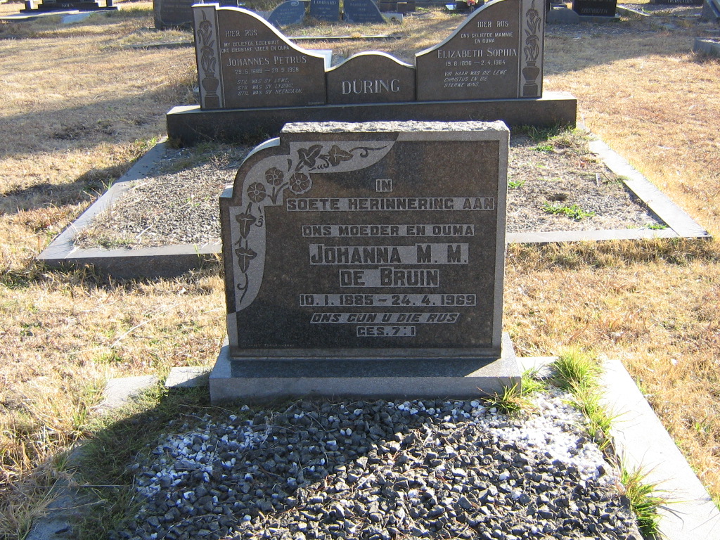 BRUIN Johanna M.M., de 1885-1969