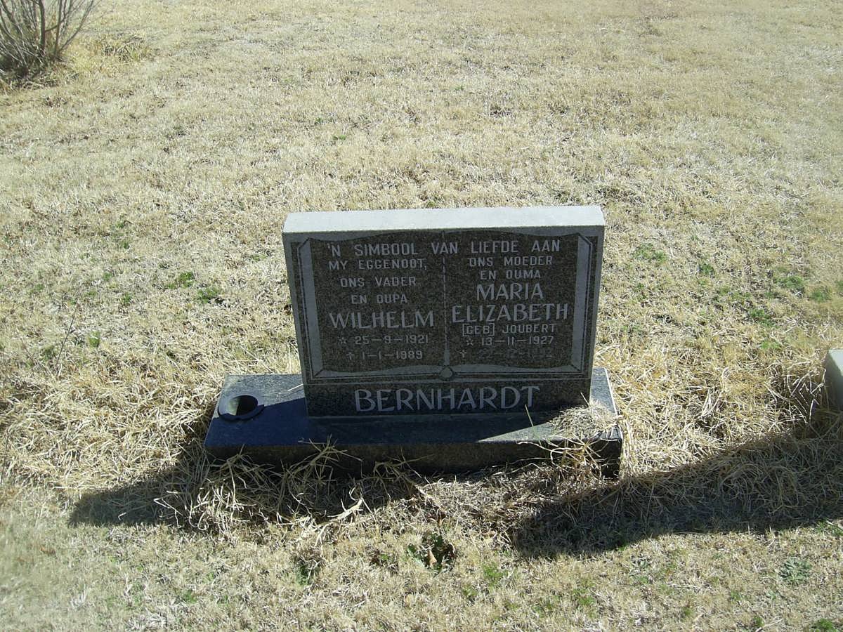 BERNHARDT Wilhelm 1921-1989 &amp; Maria Elizabeth JOUBERT 1927-