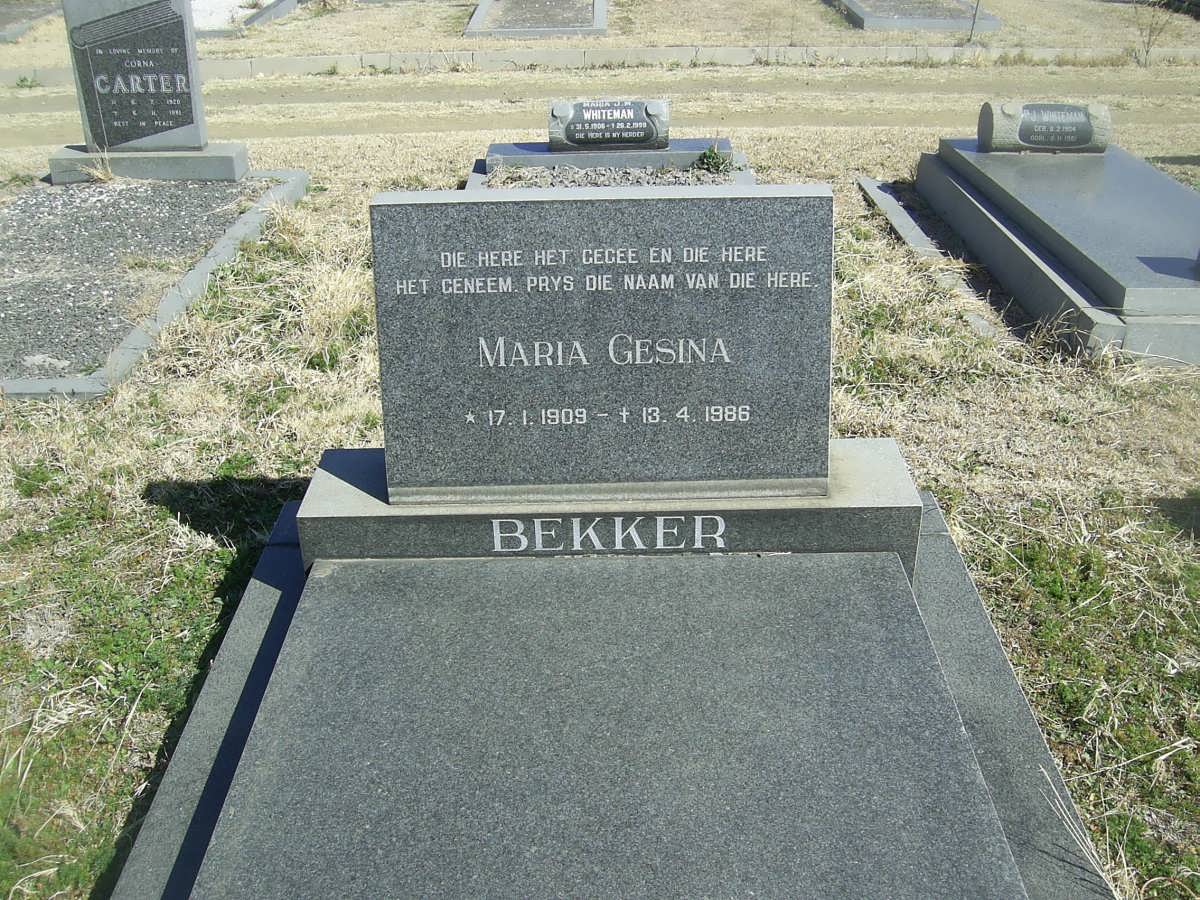 BEKKER Maria Gesina 1909-1986