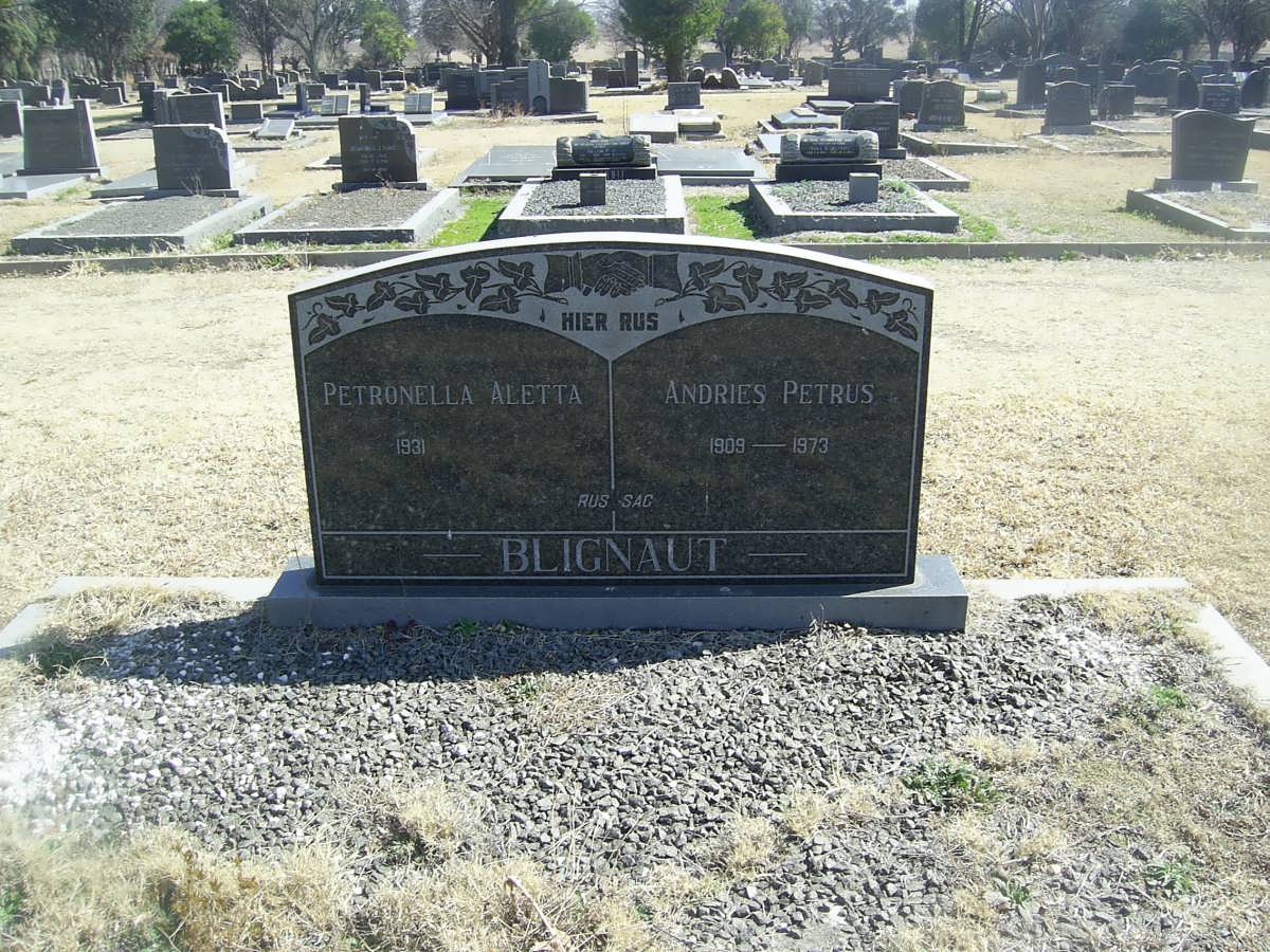 BLIGNAUT Andries Petrus 1909-1973 &amp; Petronella Aletta 1931-