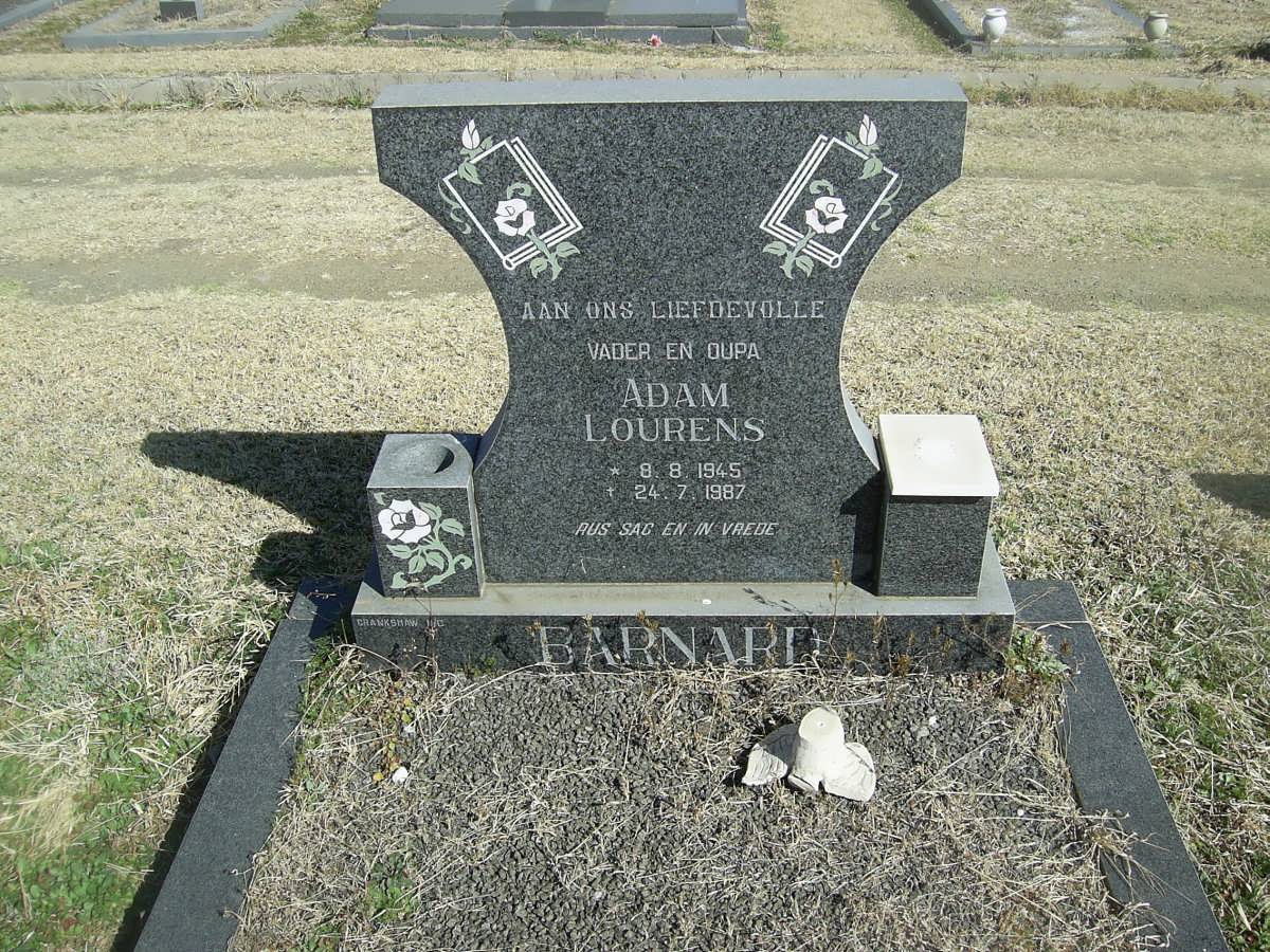 BARNARD Adam Lourens 1945-1987