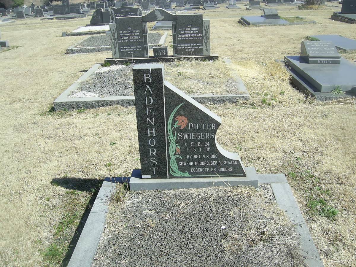 BADENHORST Pieter Swiegers 1924-1992