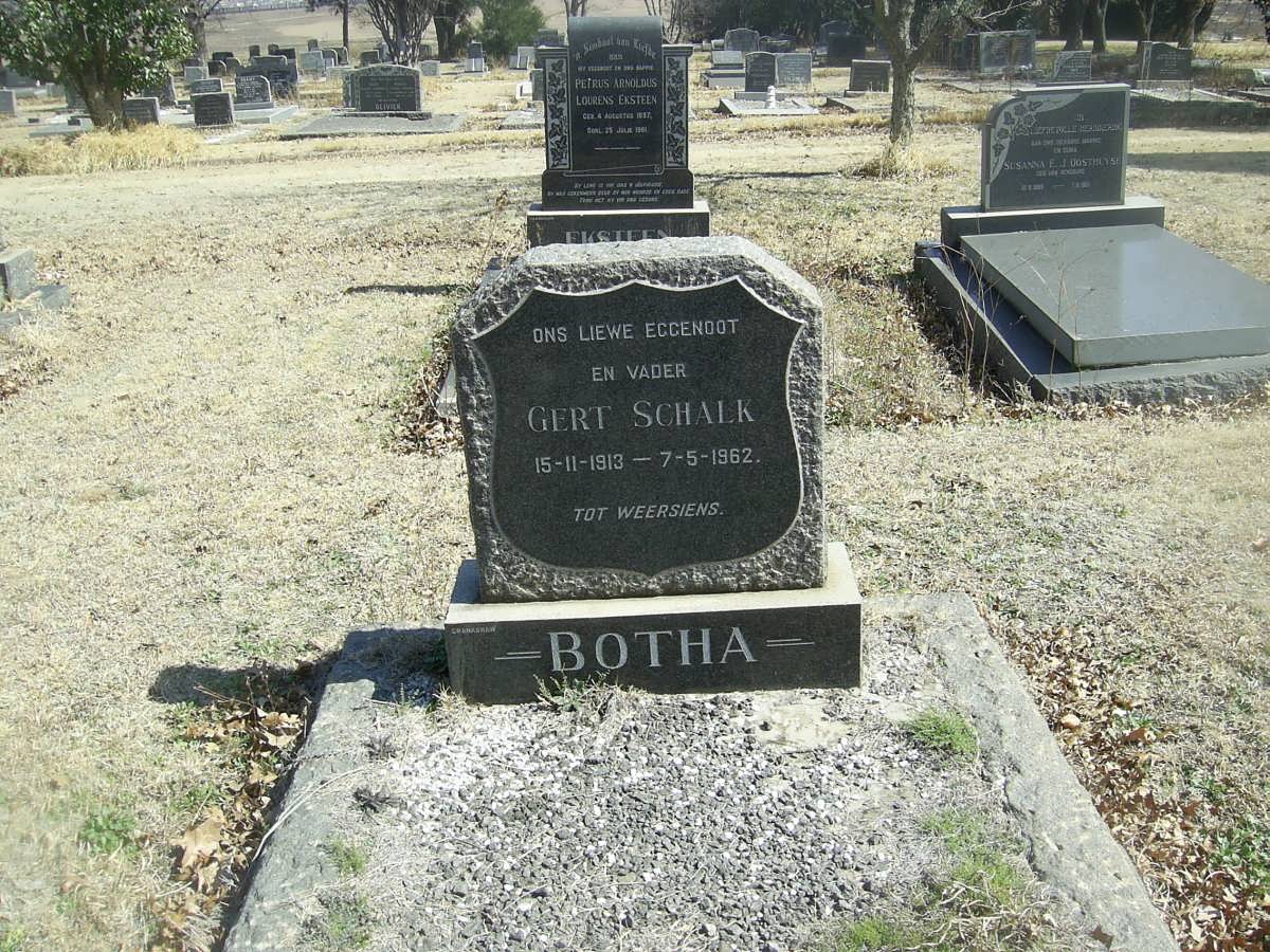 BOTHA Gert Schalk 1913-1962