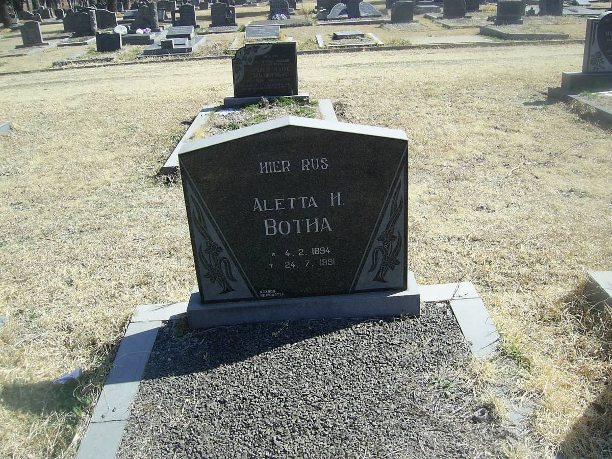 BOTHA Aletta H. 1894-1991
