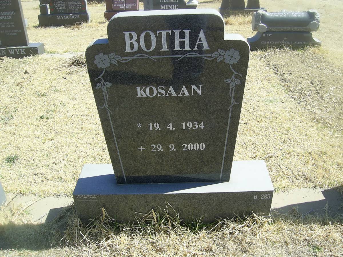 BOTHA Kosaan 1934-2000