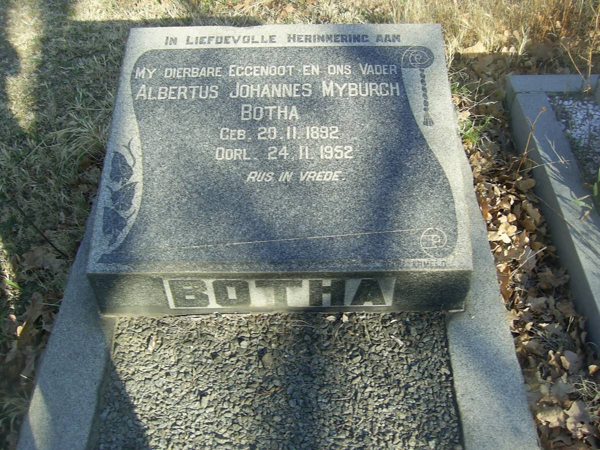 BOTHA Albertus Johannes Myburgh 1892-1952