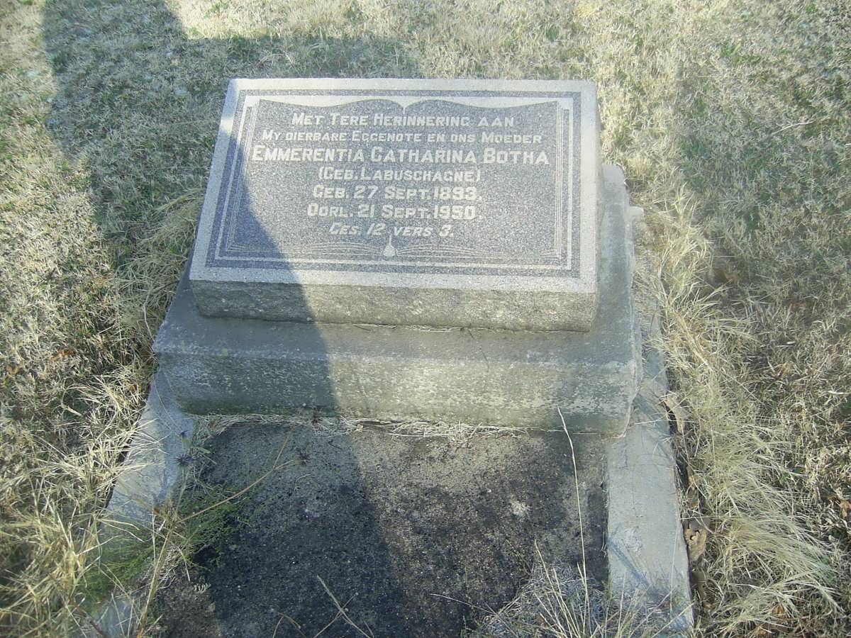 BOTHA Emmerentia Catharina nee LABUSCHAGNE 1893-1950