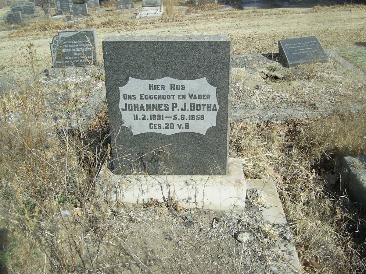 BOTHA Johannes P.J. 1891-1959