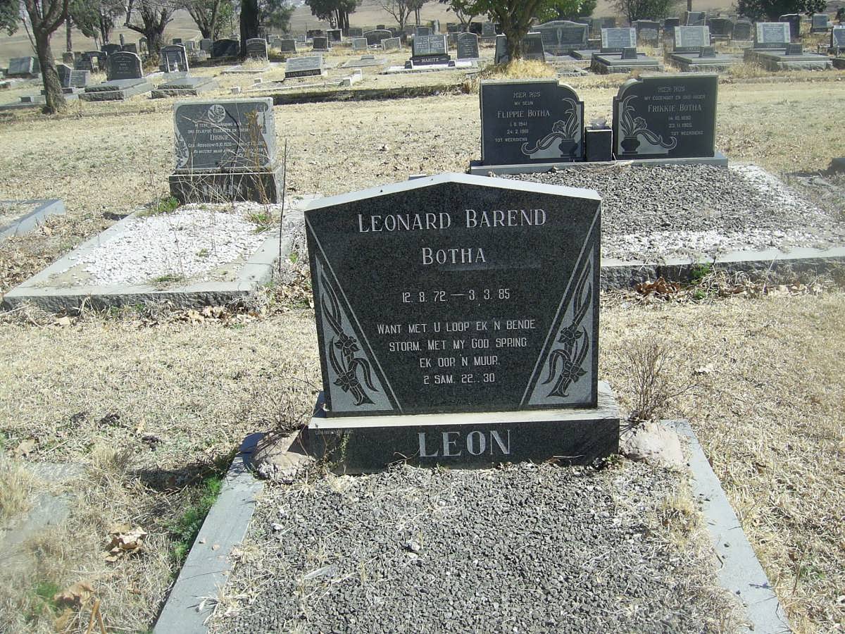 BOTHA Leonard Barend 1972-1985