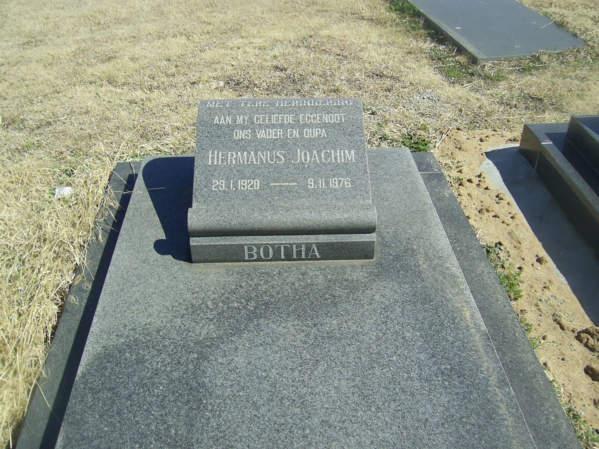 BOTHA Hermanus Joachim 1920-1976