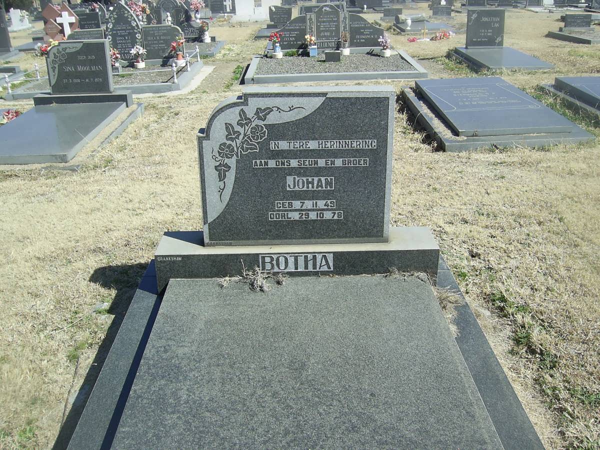 BOTHA Johan 1949-1978
