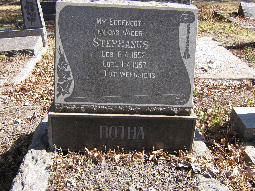 BOTHA Stephanus 1892-1957
