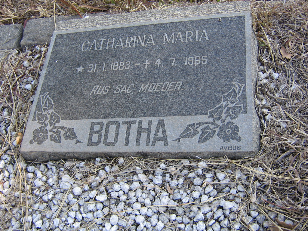 BOTHA Catharina Maria 1883-1965