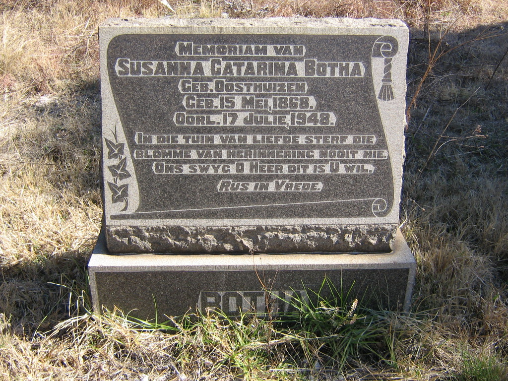 BOTHA Susanna Catarina nee OOSTHUIZEN 1868-1948