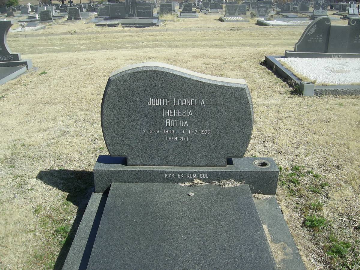 BOTHA Judith Cornelia Theresia 1903-1977