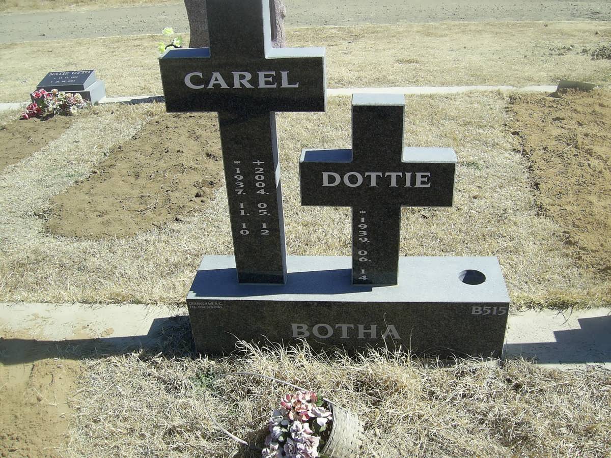 BOTHA Carel 1937-2004 &amp; Dottie 1939-