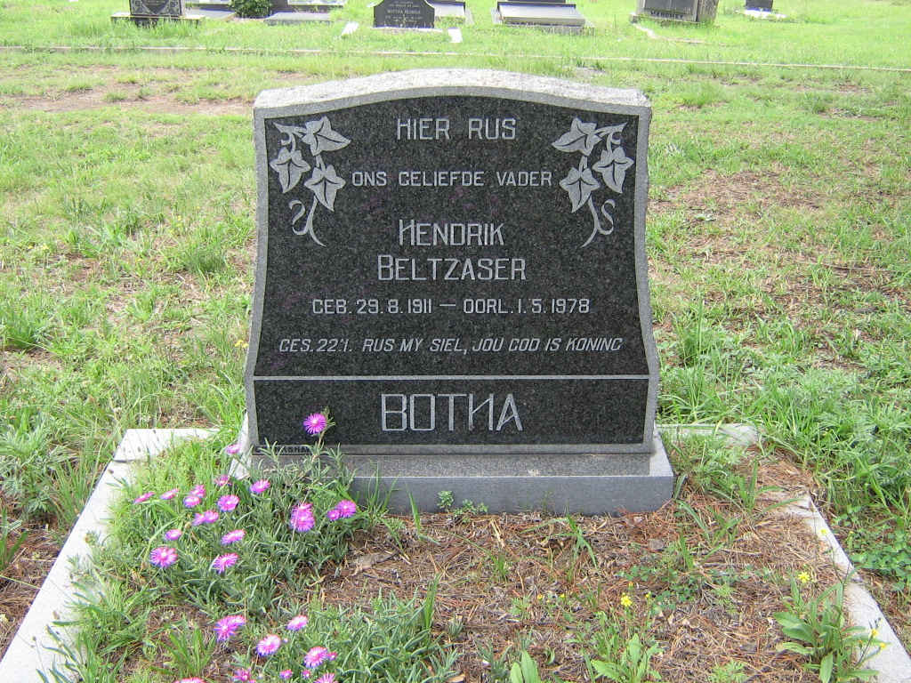 BOTHA Hendrik Beltzaser 1911-1978