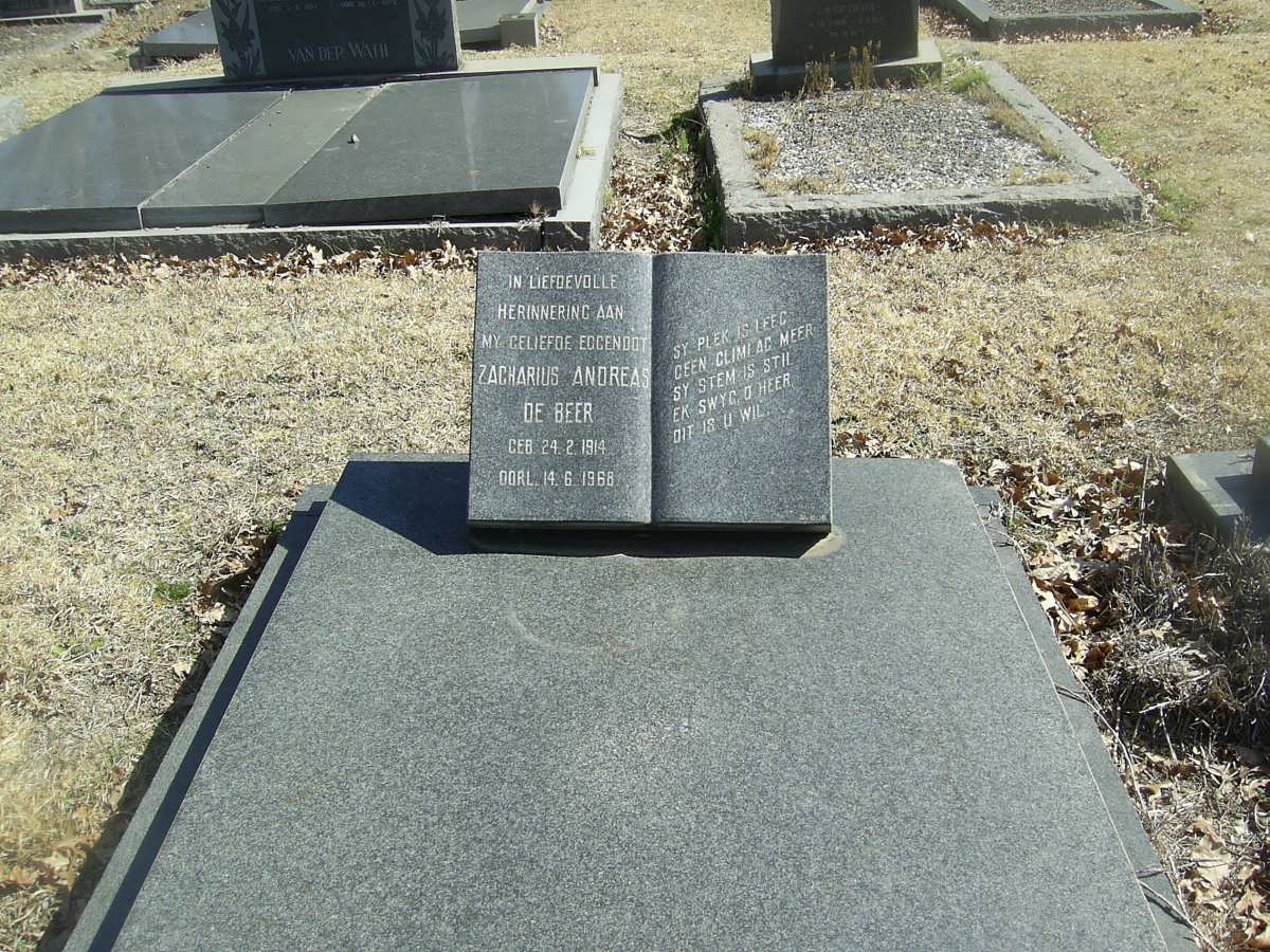 BEER Zacharius Andreas, de 1914-1968